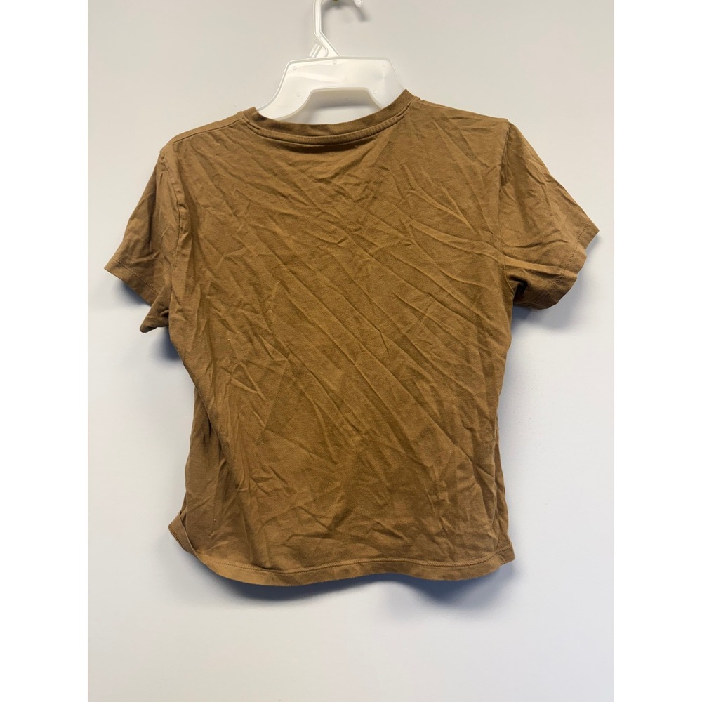 Everlane Organic Cotton Box-Cut Tee Brown Short Sleeve Crew Neck Shirt Small - Picture 2 of 5